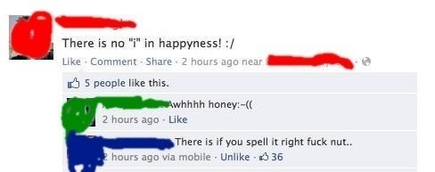 When this guy got a spelling lesson: