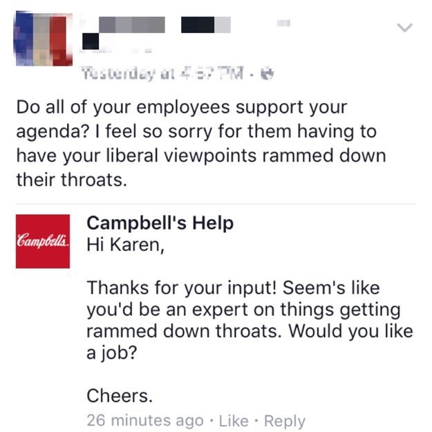 When Campbell's got sassy: