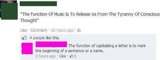 When this person got jolted back to conscious thought: