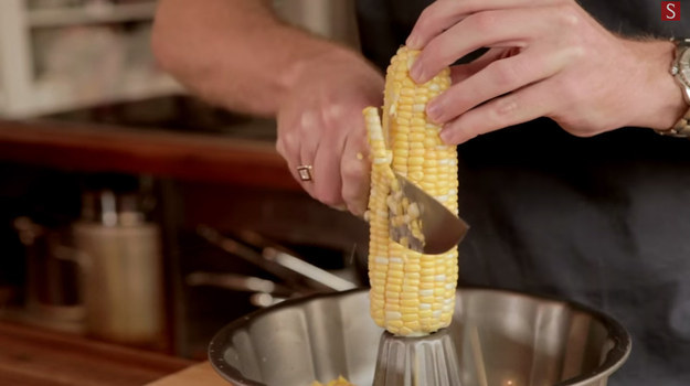 If you need corn OFF the cob, here's an easy way to do it without making your kitchen a disaster.